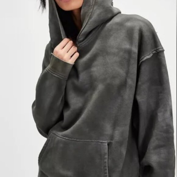 NWT We The Free Your Favorite Washed Hoodie Sweatshirt Gray Black Mineral Wash S - Picture 3 of 8